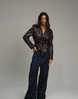 SIENA JACKET CUERINA CHOCOLATE