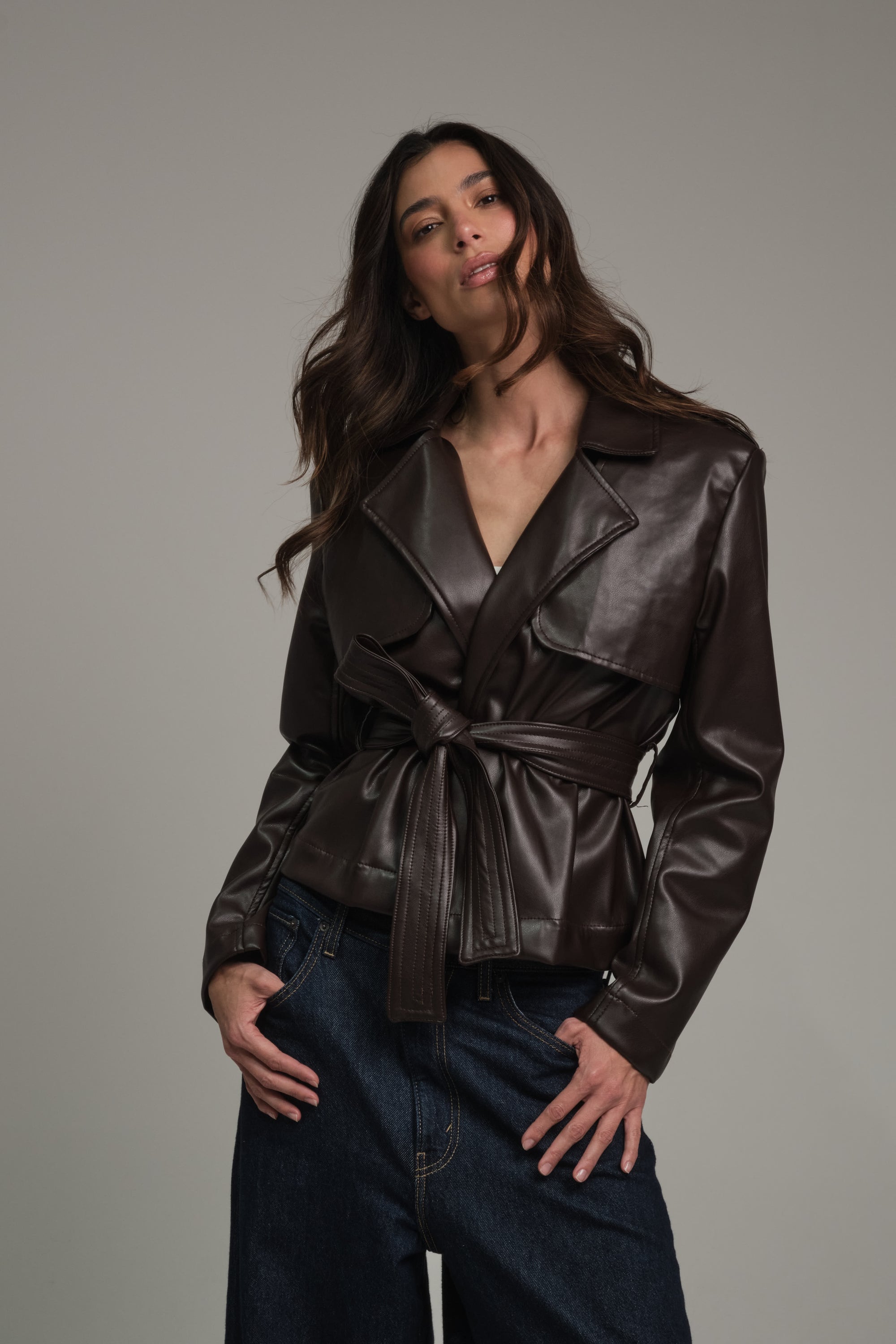 SIENA JACKET CUERINA CHOCOLATE