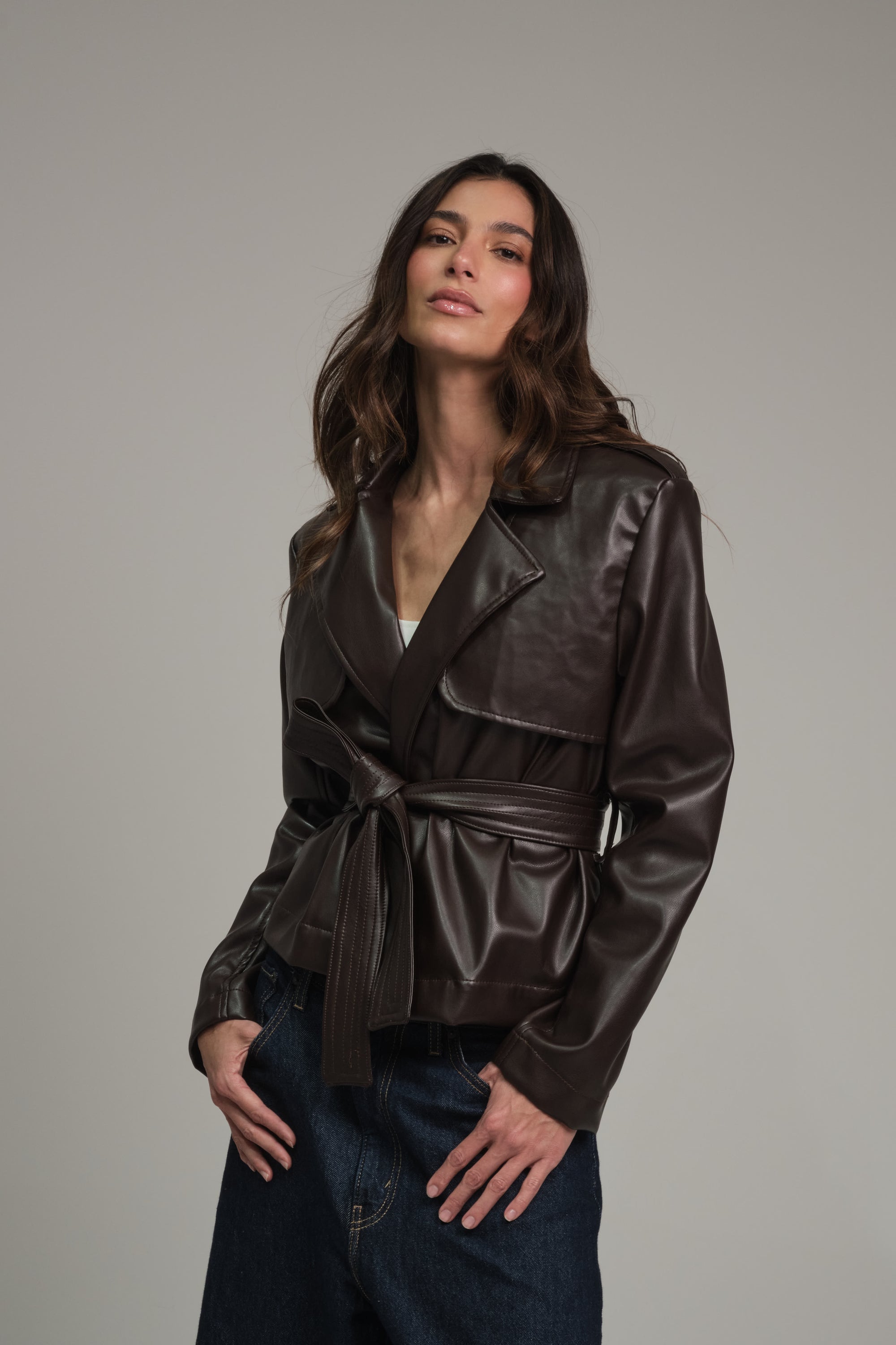 SIENA JACKET CUERINA CHOCOLATE