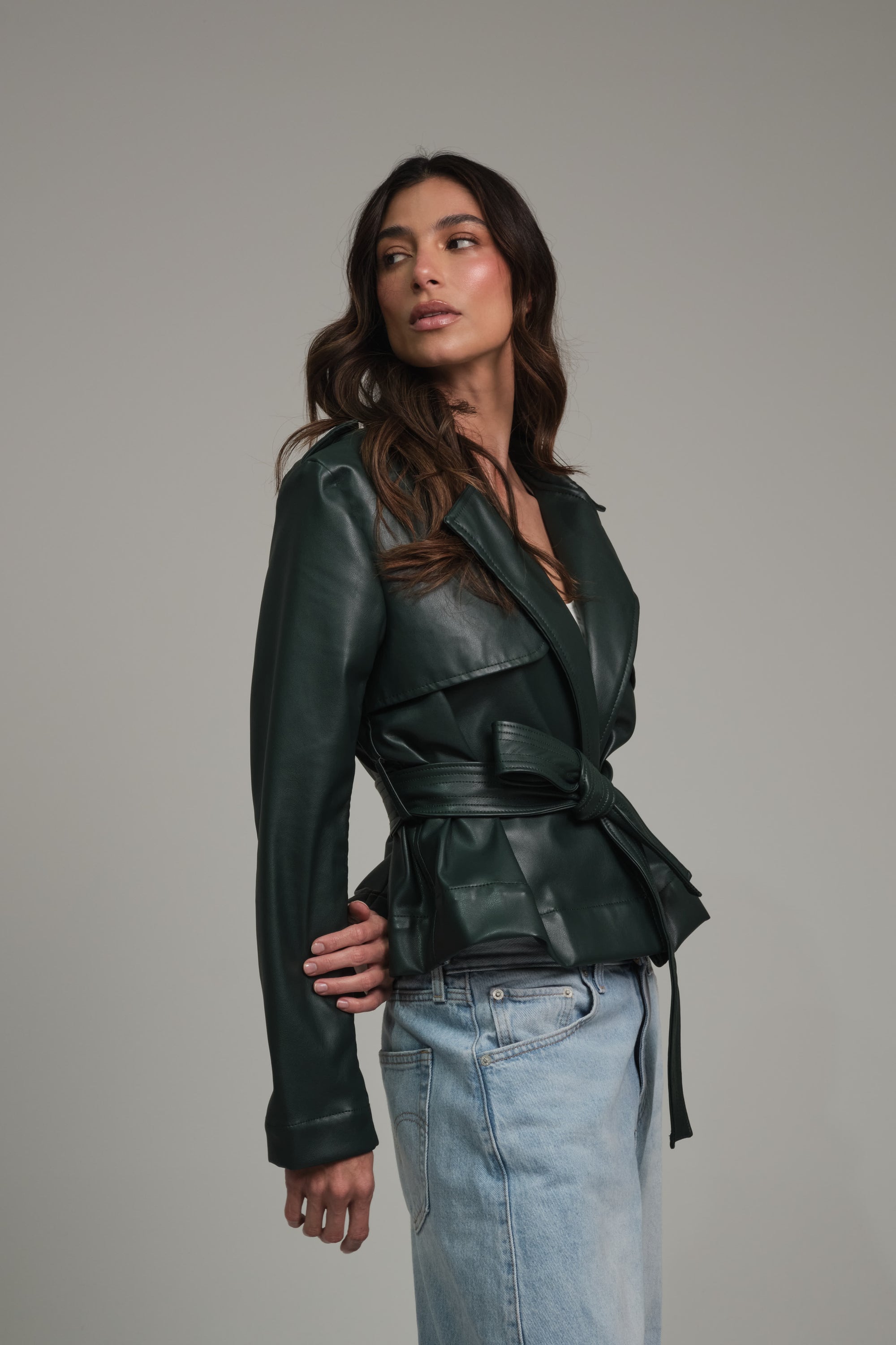 SIENA JACKET CUERINA VERDE