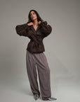 ANNE JACKET CHOCOLATE 2 EN 1
