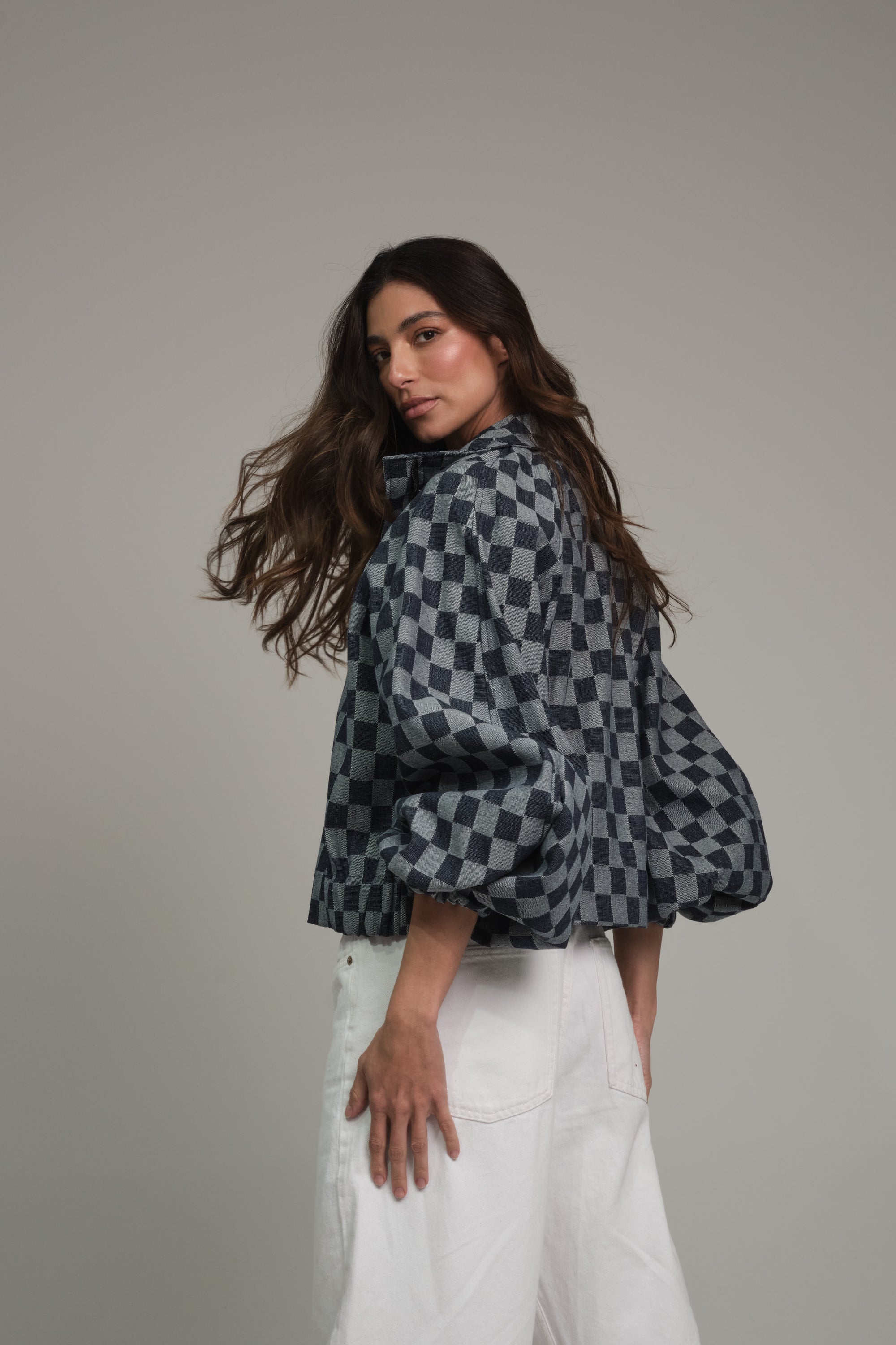 SCALA JACKET DENIM CUADROS