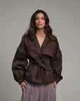 ANNE JACKET CHOCOLATE 2 EN 1