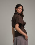 ANNE JACKET CHOCOLATE 2 EN 1